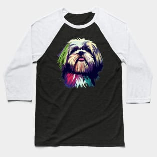 Lhasa Apso Pop Art - Dog Lover Gifts Baseball T-Shirt